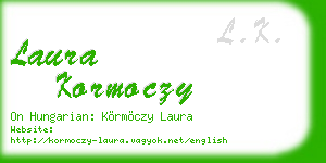 laura kormoczy business card